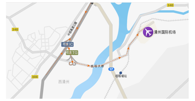 来机场的路线请参考以下内容。